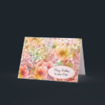 Summer Cosmos Birthday for Sister Card<br><div class="desc">Soft orange,  pink and yellow cosmos floral design for sister</div>