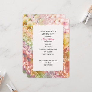 Summer Cosmos Birthday Party Invitation