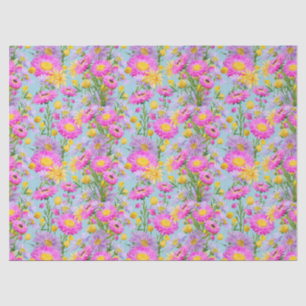 Summer Cottage Garden Blue Tissue Paper