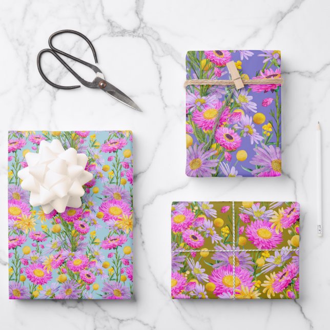 Summer Cottage Garden Wrapping Paper Sheet (Front)