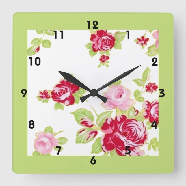 Summer Cottage Wall Clock (Front)