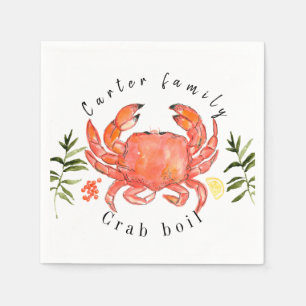Summer crab boil house party napkin