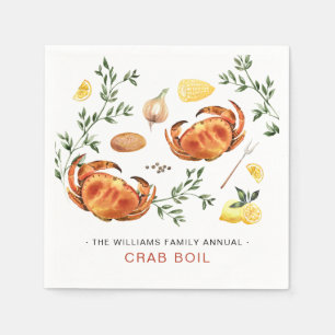 Summer Crab Boil Low Country Boil Cookout Napkin