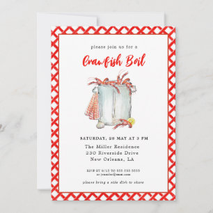Summer Crawfish Boil Seafood invitation