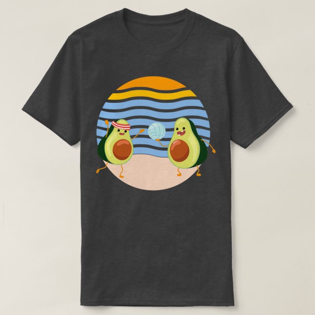 Summer Cute Avocado Lovers funny retro Summer Beac T-Shirt (Design Front)