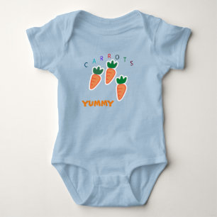  Summer Cute Carrots Yummy Baby Pink  Bodysuit