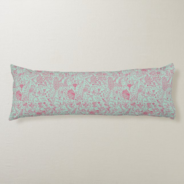 Summer cute floral pattern body pillow (Front)