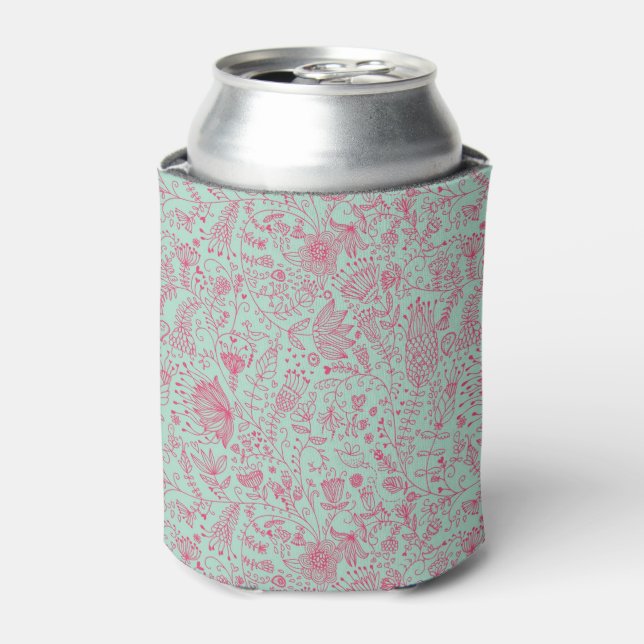 Summer cute floral pattern can cooler (Can Front)