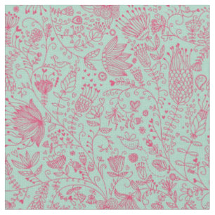 Summer cute floral pattern fabric