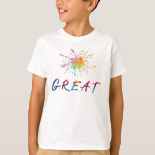 Summer Cute Multicolor Splash Baby & Kids T-Shirt
