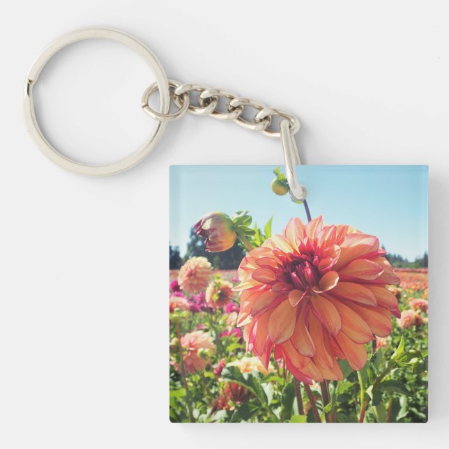 Summer Dahlia Keychain (Front)
