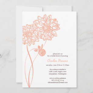 Summer Dahlias Shower/Party Invitation