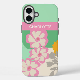 Summer Daisies Colour Blocks Modern Floral  iPhone 16 Plus Case