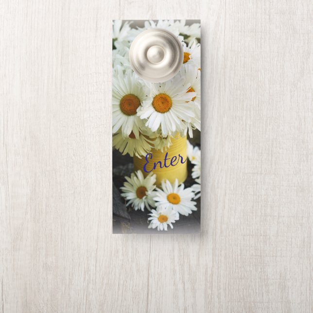 Summer daisies flower Door hanger (On Knob)