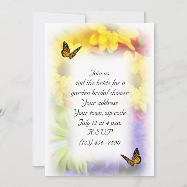 Summer Daisies Flower Invitation (Front)
