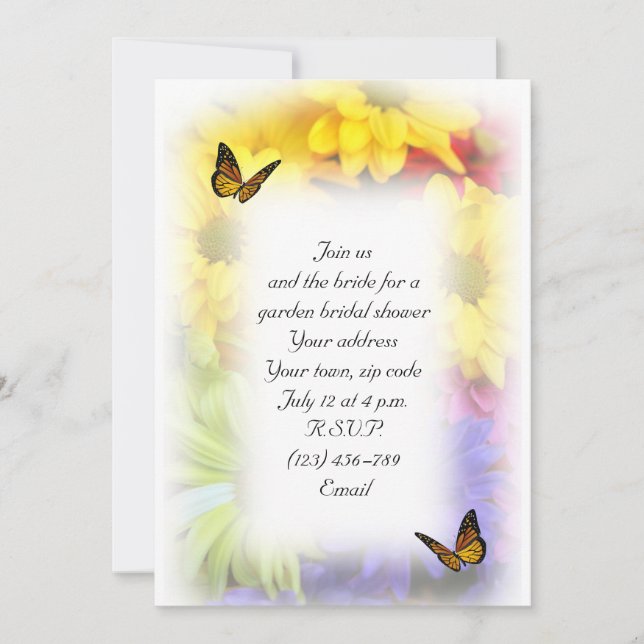Summer Daisies Flower Invitation (Front)