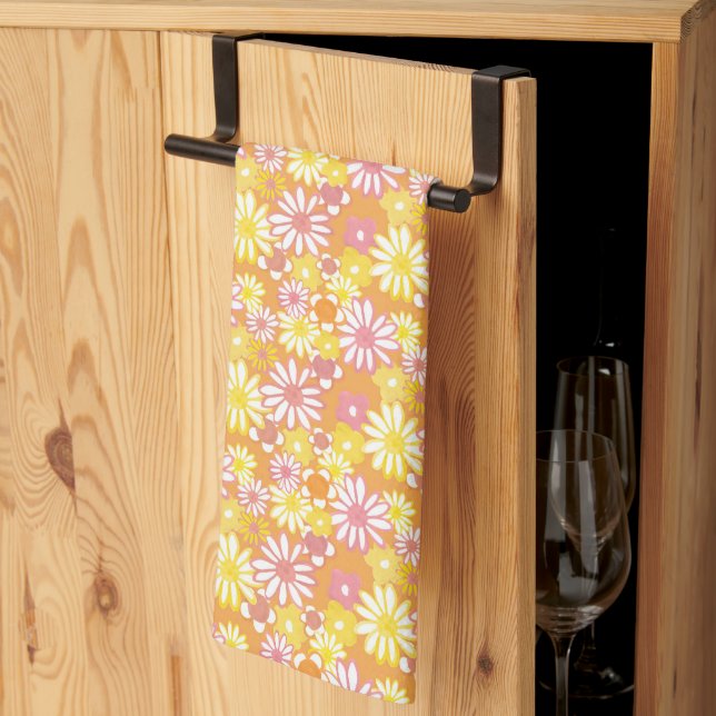 Summer Daisies Kitchen Towel (Thirds Fold)