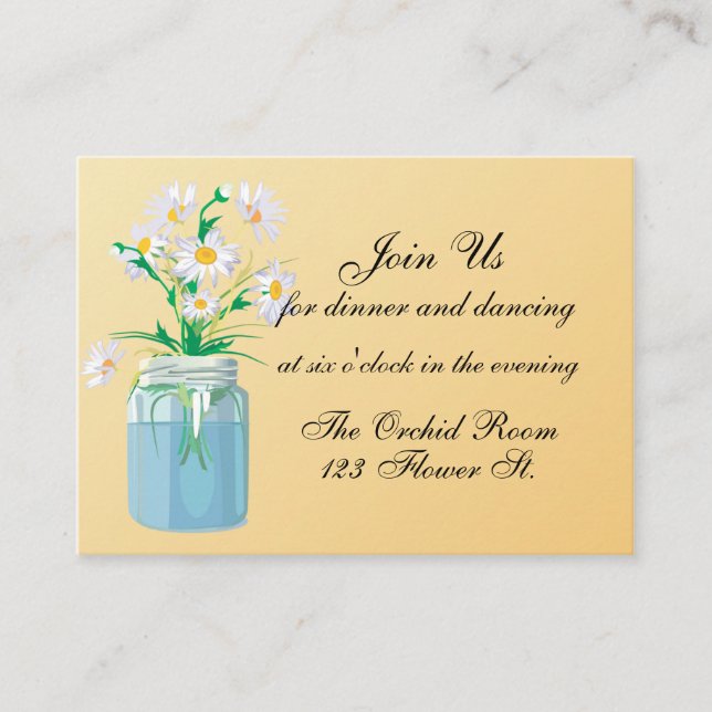 Summer Daisies Reception Cards (Front)