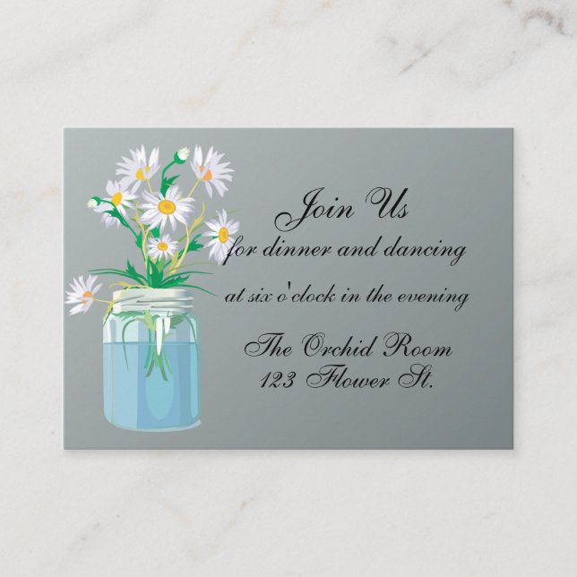 Summer Daisies Reception Cards (Front)