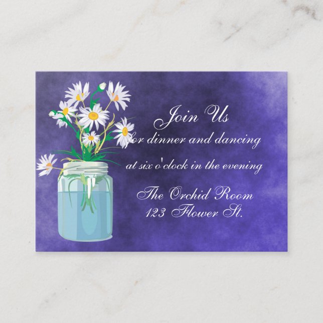 Summer Daisies Reception Cards (Front)