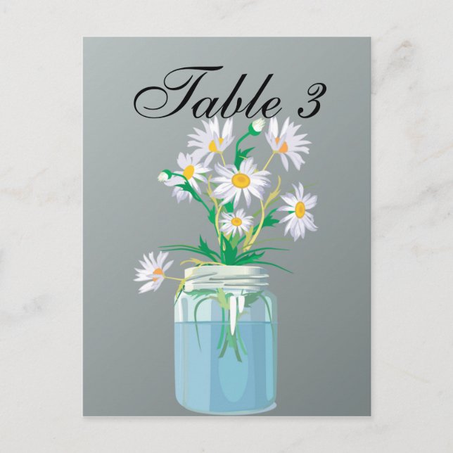 Summer Daisies Table Card (Front)
