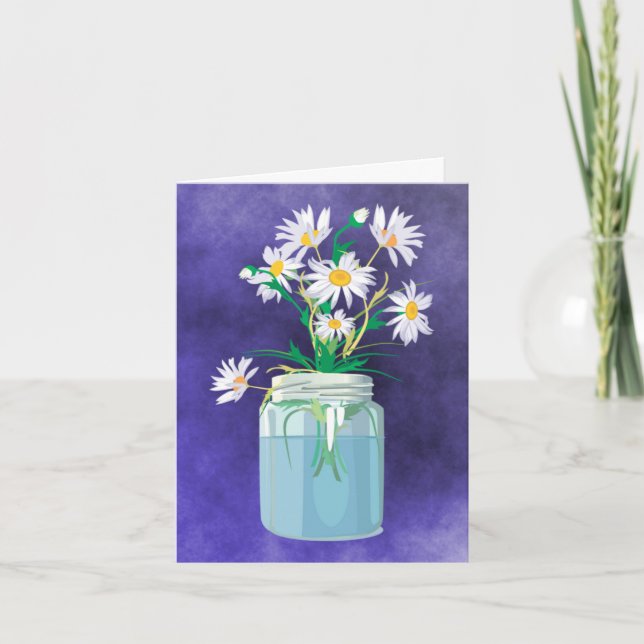 Summer Daisies Thank You Note Card (Front)