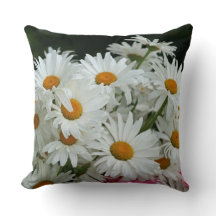 Summer Daisies Throw Pillow