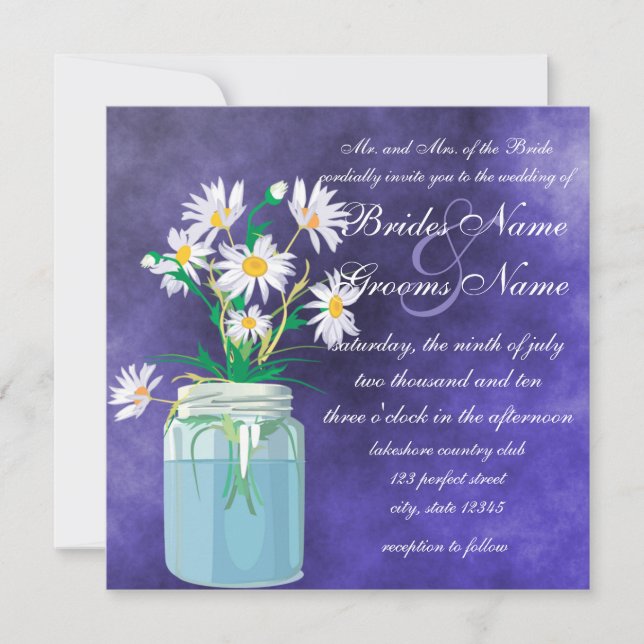 Summer Daisies Wedding Invitations (Front)