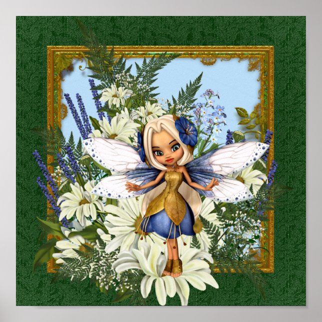 Summer Daisy Blue Fae Poster (Front)