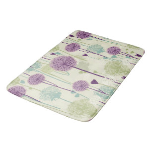 Summer Dandelion Design Bath Mat