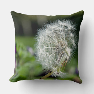 Summer Dandelion Throw Pillow