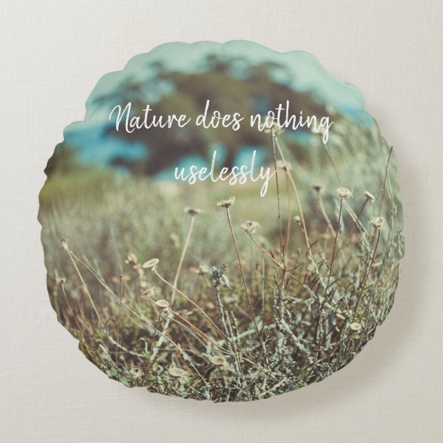 Summer Day at the Coast Round Pillow (Front)