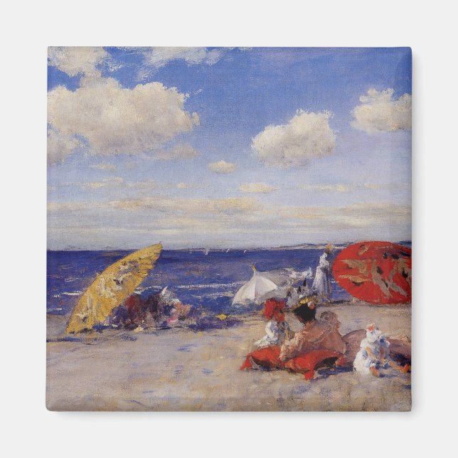 Summer Day at the Seaside (Beach Landscape) Magnet (Front)