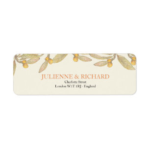Summer Day Botanical Return Address Label