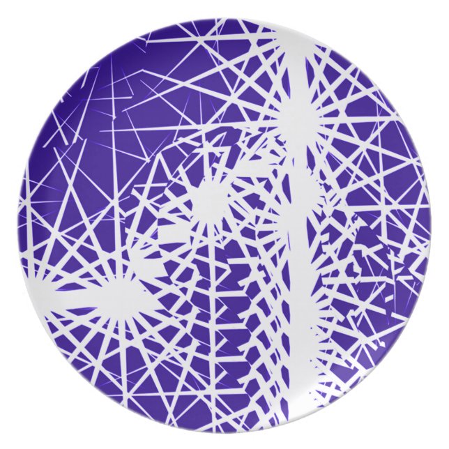 Summer Day Energy white on blue Plate (Front)