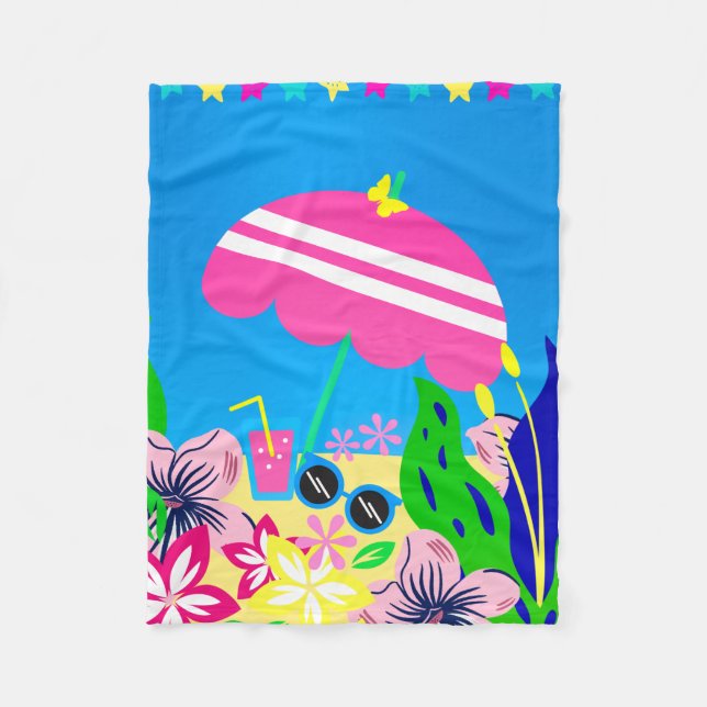 Summer Day Fleece Blanket (Front)