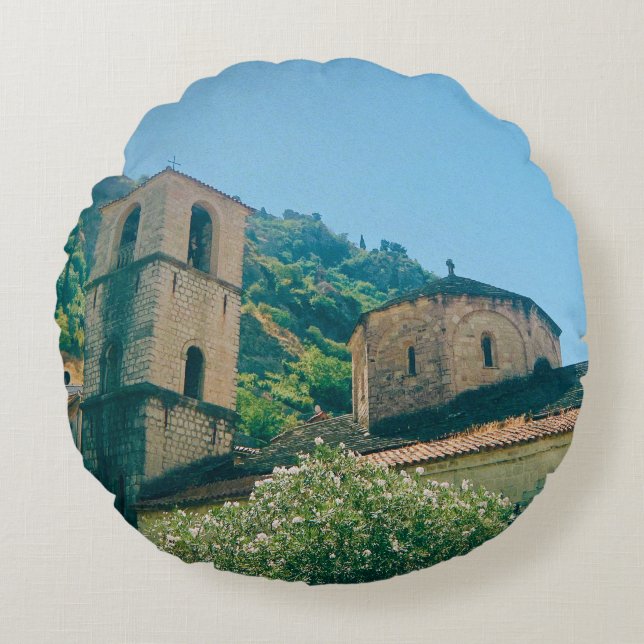 Summer day in Kotor  - Montenegro Round Pillow (Front)