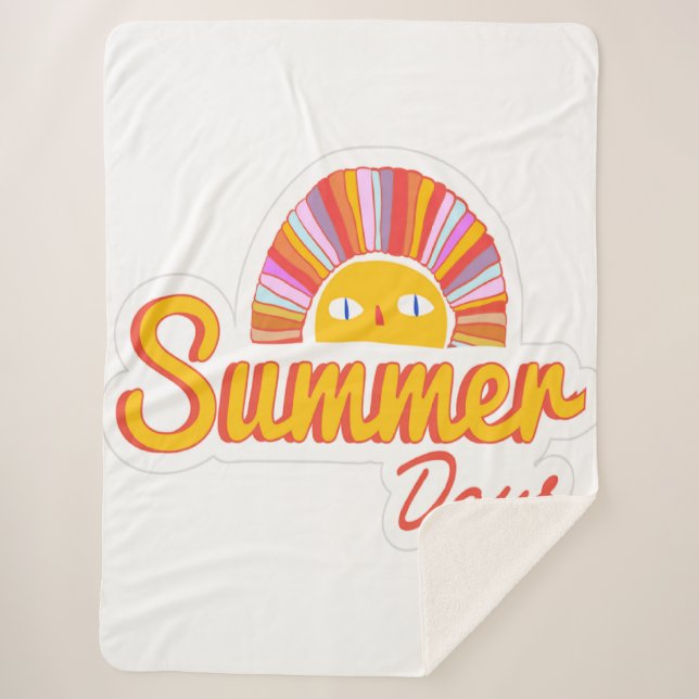 Summer day  sherpa blanket (Front)