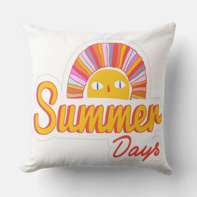 Summer day  throw pillow (Front)
