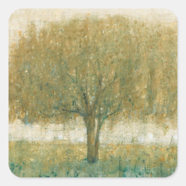 Summer Day Tree II Square Sticker (Front)
