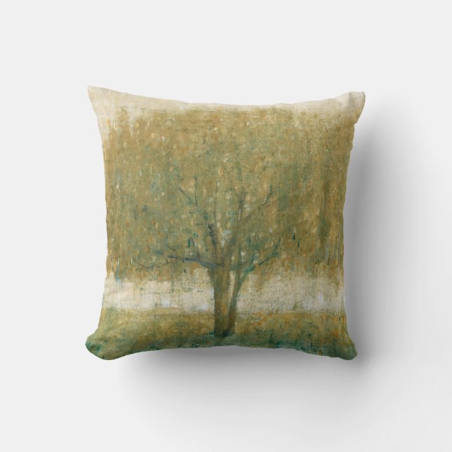 Summer Day Tree II Throw Pillow (Front)