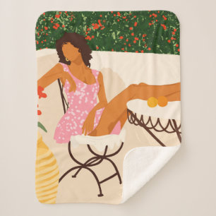 Summer Daydream Sherpa Blanket