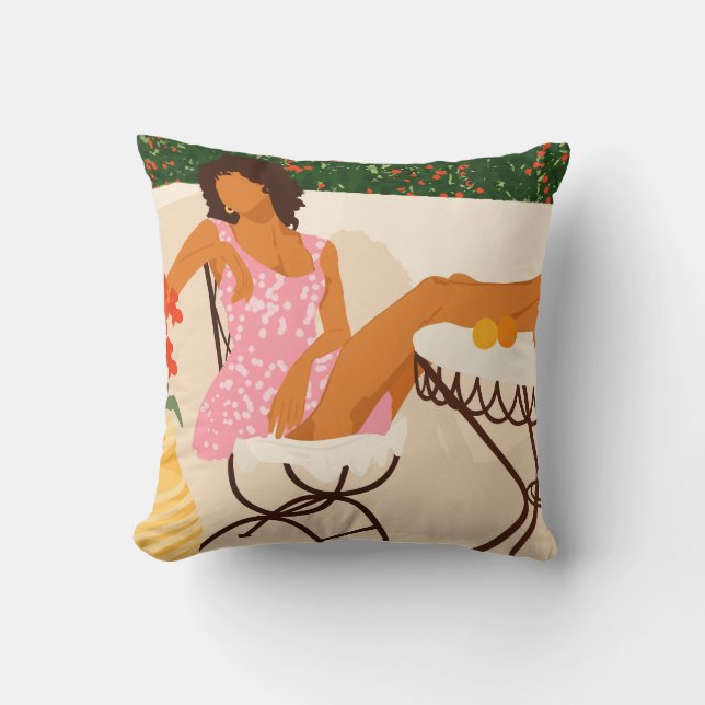 Summer Daydream Throw Pillow (Front)