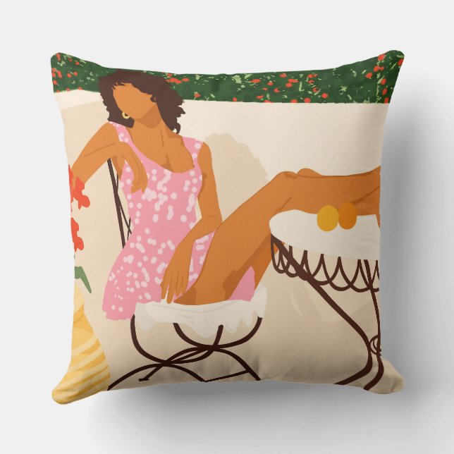 Summer Daydream Throw Pillow (Back)