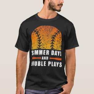 Summer Days And Double Plays Softball Men Women T-Shirt