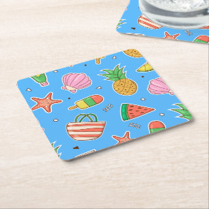 Summer Days Beach Paper Coaster