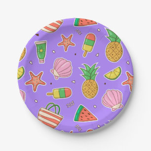 Summer Days Beach Paper Plate