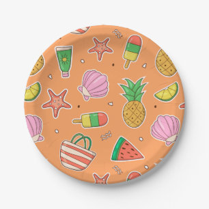 Summer Days Beach Paper Plate