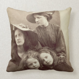Summer Days, c.1866 (albumen print from a collodio Throw Pillow