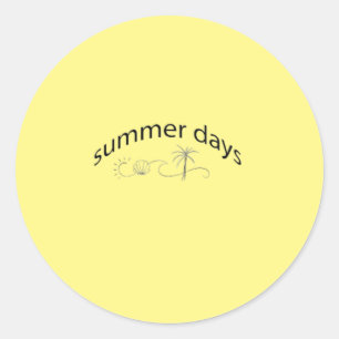 summer days classic round sticker